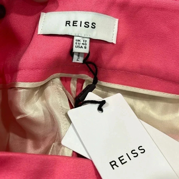 REISS Pembury High Waisted Tailored Short in Pink Size 8 - Picture 7 of 8